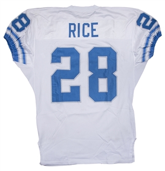 1997 Ron Rice Game Used Detroit Lions Road Jersey Photo Matched To 12/28/97 